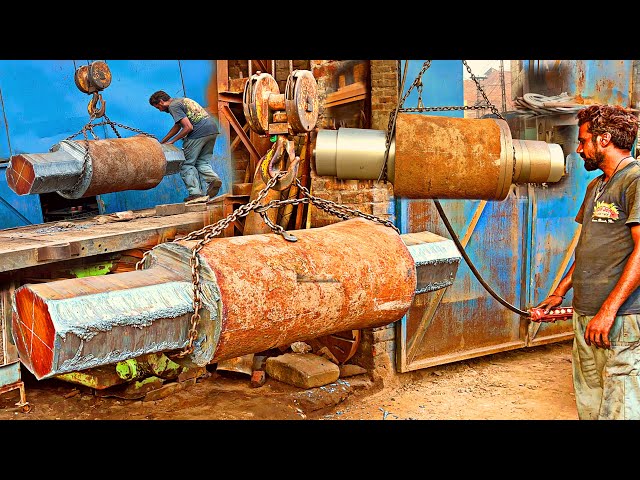 How Experts Made 4Ton Roller For Milling Machine || Machining With The Big Lathe ||Hot Rolling Mill