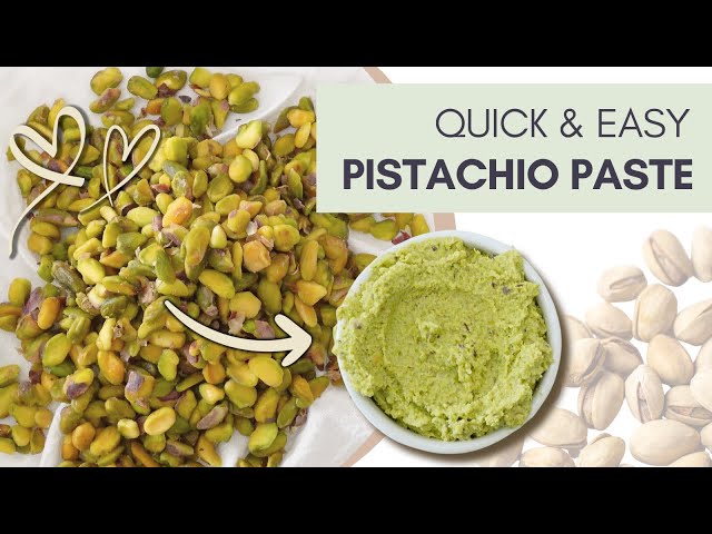 PISTACHIO PASTE RECIPE ➾ QUICK AND EASY, BEAUTIFULLY GREEN, HOMEMADE NUT BUTTER THAT YOU CAN FREEZE