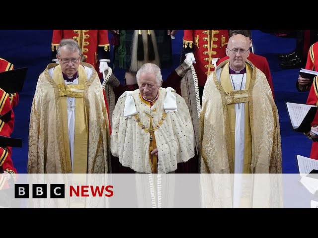 Coronation ceremony: King Charles III and Queen Camilla enter Westminster Abbey - BBC News