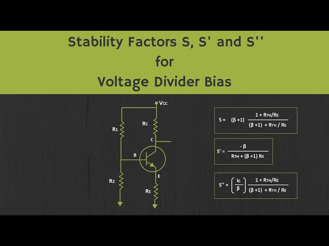 BJT: Stability Factors S, S' and S'' for Voltage Divider Bias