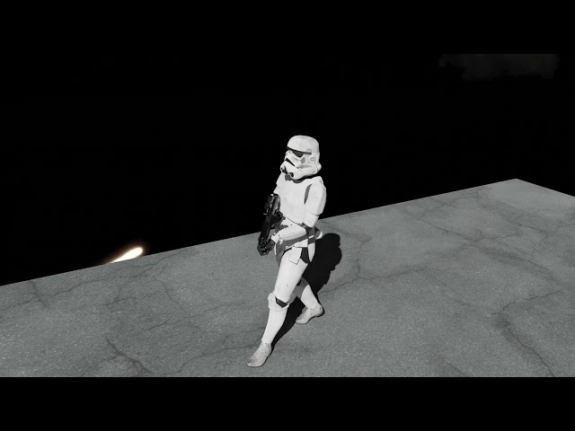 3D Character Rigging Test - Star Wars Stormtrooper  action