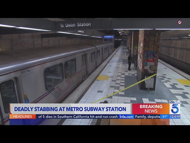 Woman dies after being stabbed in throat at Los Angeles Metro station