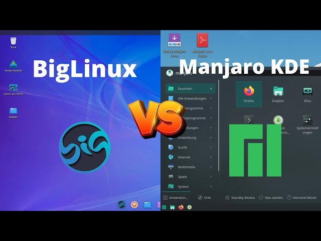 BigLinux VS Manjaro KDE (RAM Consumption)