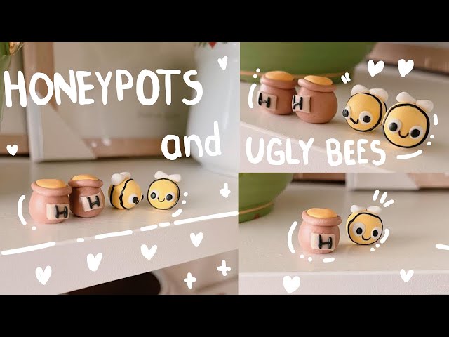 Polymer Clay Honeypots and Honey Bees