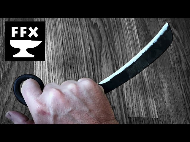 How to Make a Karambit from Rebar - Post Apocalypse Style! (3 day knife making challenge)