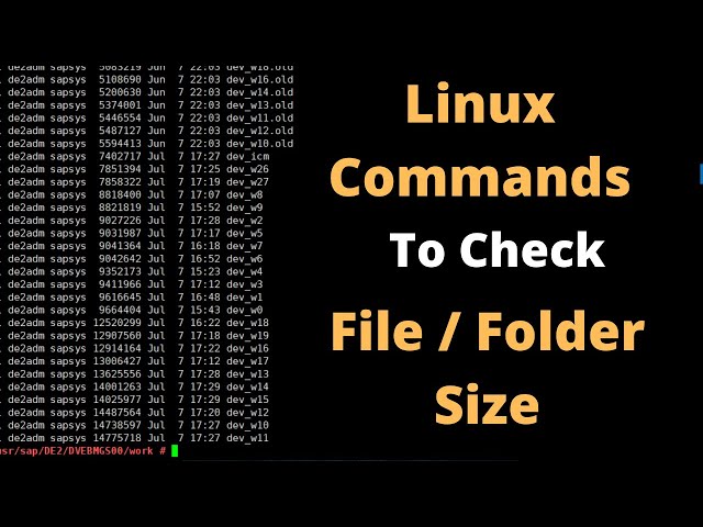 How to check File and Folder size in Linux - Mount point size too #TheSAPBasis