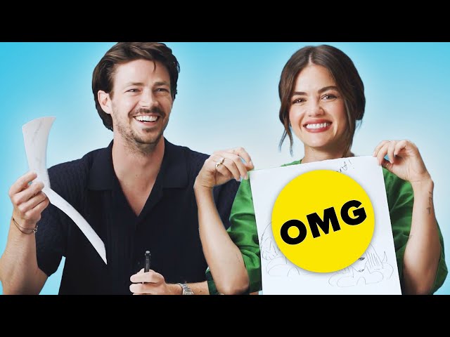 Lucy Hale and Grant Gustin and Draw Their Dogs From Memory