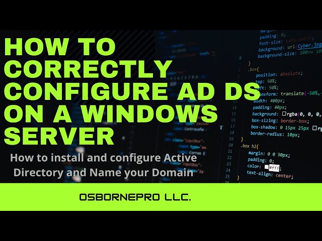 How To Install Windows Server 2022 Active Directory (AD DS)