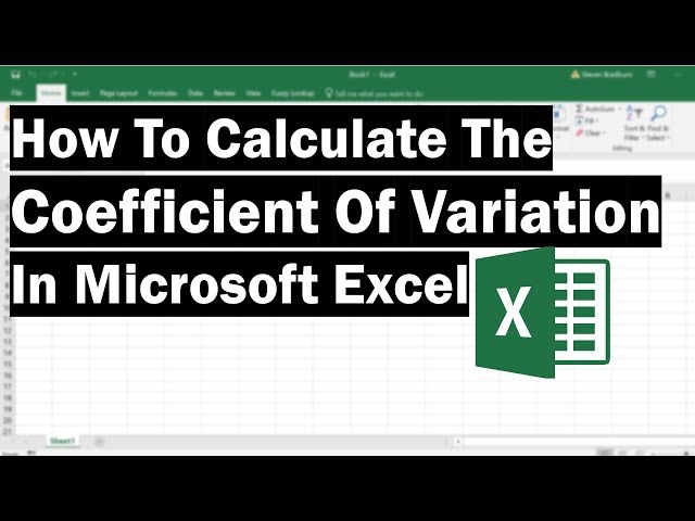 How To Calculate The Coefficient Of Variation (In Excel)