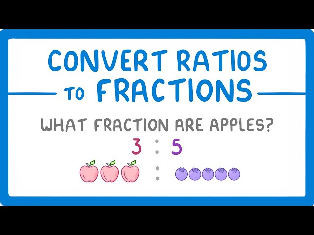 GCSE Maths - How to Convert Ratios into Fractions  #83