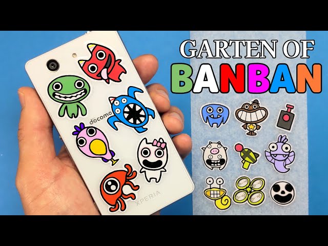 Garten of BanBan 1/2/3 Stickers DIY & Drawing🤩Very Easy！Funny Paper Craft🤩You can try now