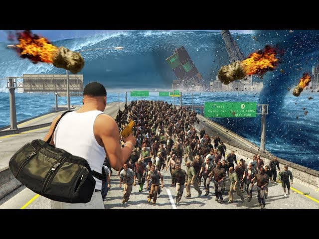 GTA 5 - EVERY Natural Disaster EVER!! (Tsunami, Zombies, Meteor Shower, Earthquake & More)