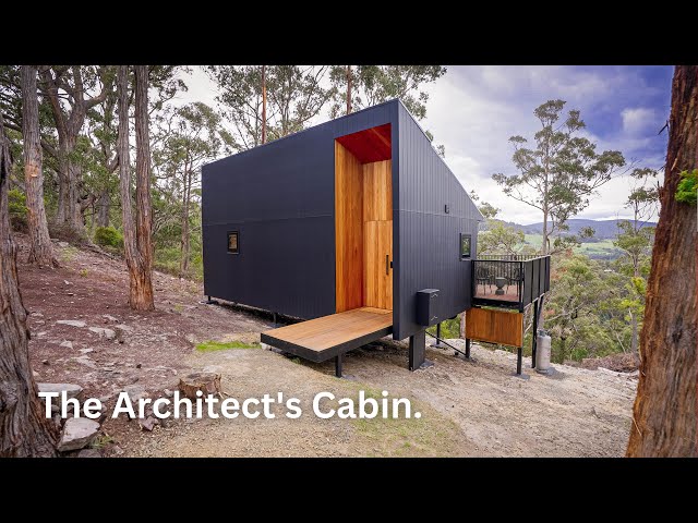 Inside A Small, Open Plan Architect-Designed Cabin With Built in Furniture | Hunter Huon Valley, TAS