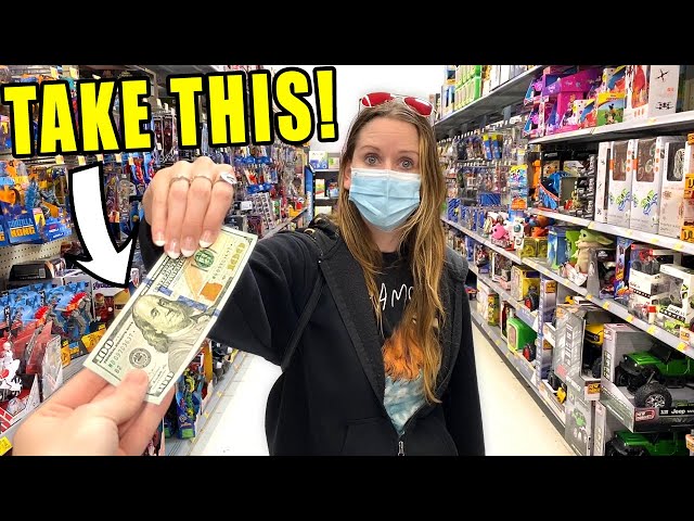 I Gave Her $100 for a Pokemon Shopping Spree Challenge!