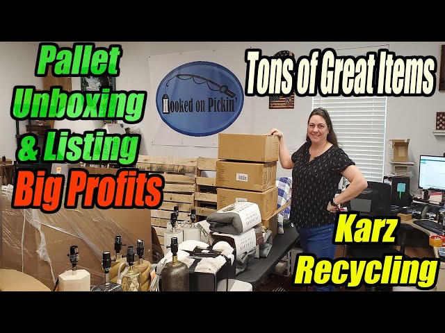 Karz Recycling Pallet Unboxing & Listing - I Give Profit Numbers - Paid $188.00 - Online Reselling