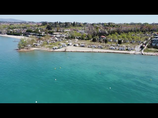 2022 Camping Delle Rose vor Ostern, Lazise, Gardasee, Italien - Drohnenaufnahmen in 4K