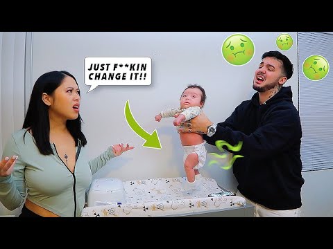 REFUSING TO CHANGE OUR BABYS DIAPER PRANK ON ANGRY FIANCE!