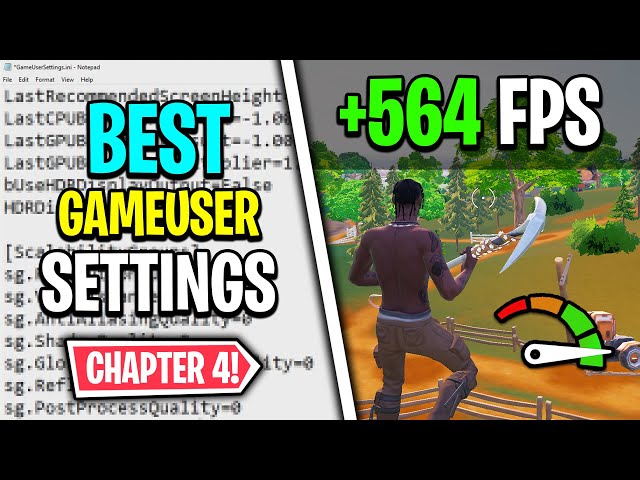 The *BEST* Game User Settings in Fortnite Chapter 4! 🔧 (0 Input Delay + High FPS)