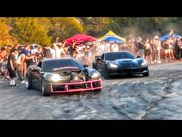 ANGRY Drift Vette DESTROYS Everyone At Insane Texas Legal Pit!