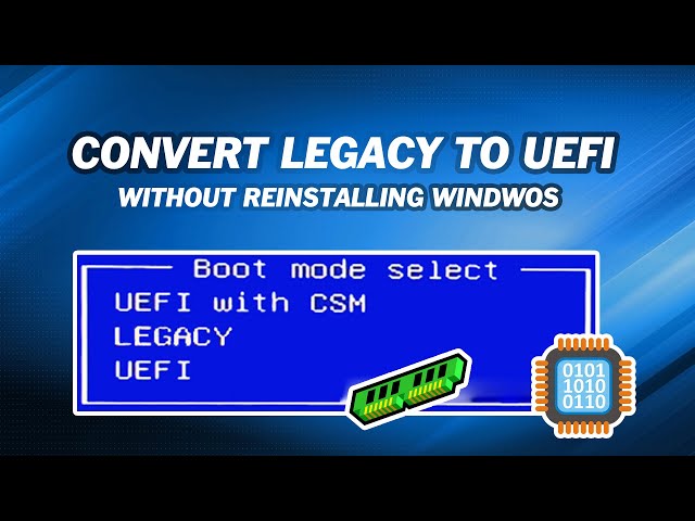 How to Change Legacy to UEFI｜Without Reinstalling Windows