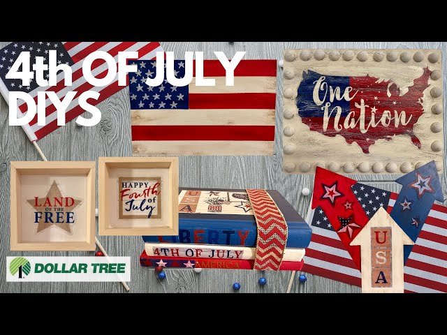 EASY 4th of July Farmhouse Decor, Independence Day (Dollar Tree) Hacks