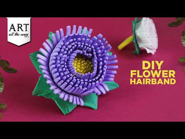 Foam Flowers Tutorial | Foam Sheet Craft Ideas | Foam Sheet Flowers | Flower Hairband | @VENTUNOART