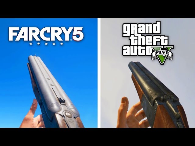 Far Cry 5 Weapons vs GTA 5 Weapons Comparison (Sound/Texture/Reload Animation Comparison)