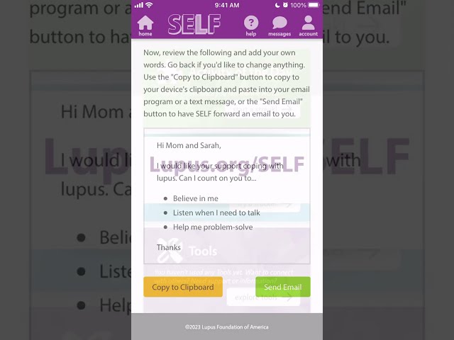 SELF App Features