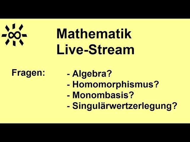 Mathematik Live Stream 1
