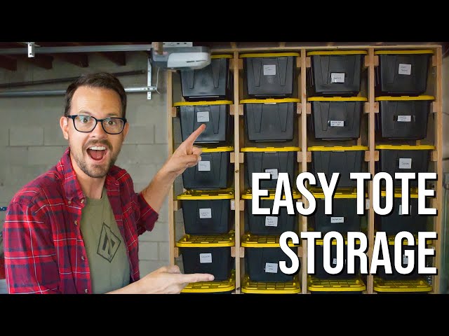 Super Easy DIY Tote Storage Rack | Free Plans