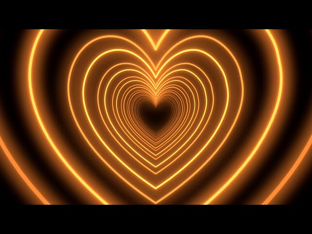 Yellow Heart Background💛Love Heart Tunnel Background Video Loop | Heart Wallpaper Video 4 Hours