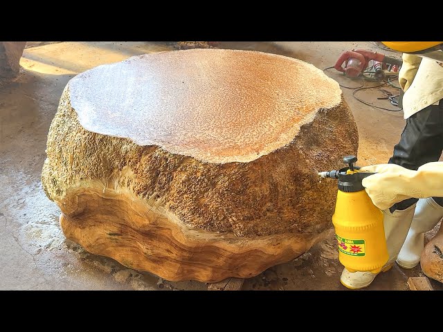 Strange Wood Grain on Burl Wood // Create a One-of-a-Kind Monolithic Coffee Table in The World