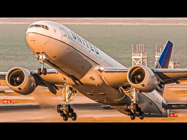 25 POWERFUL TAKEOFFS and LANDINGS | Boeing 777 Edition | San Francisco Airport Plane Spotting
