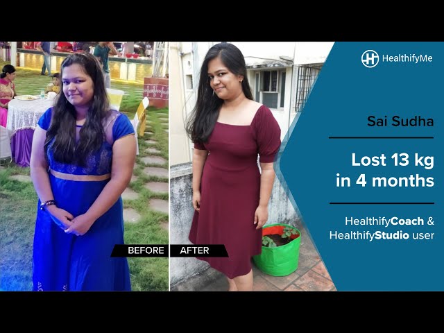 WEIGHT LOSS SUCCESS STORY - How Sai Sudha Lost 13 Kg In 4 Months Using HealthifyMe App | HealthifyMe