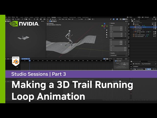 Making a 3D Trail Running Loop Animation w/ Alexandre Albisser Part 3: Procedural Animation Speed