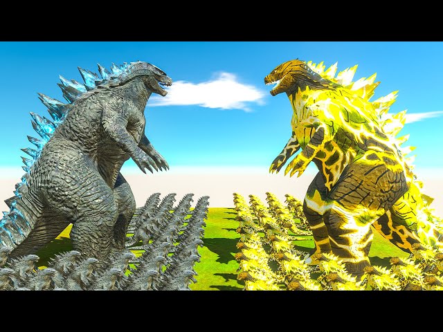 EVOLUTION Godzilla War - Legendary Godzilla 2014 vs THUNDERBOLT GODZILLA, Size Comparison Godzilla
