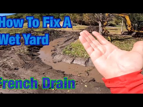 INSTALLING A DRAINAGE  SYSTEM TO DRY UP A SWAMP!!!