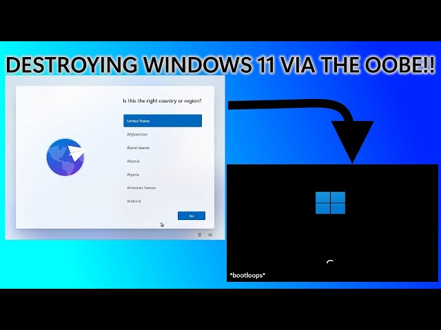Destroying Windows 11 via the OOBE!!