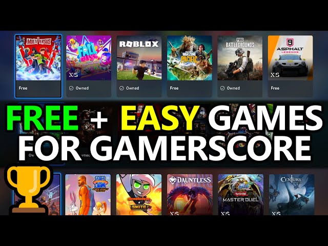 Free and Easy Gamerscore Games on Xbox