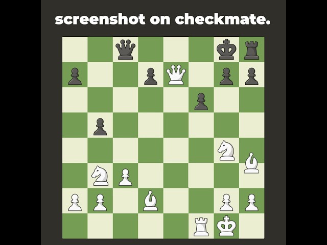 Screenshot on checkmate!