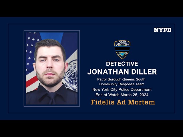 The funeral of Detective Jonathan Diller
