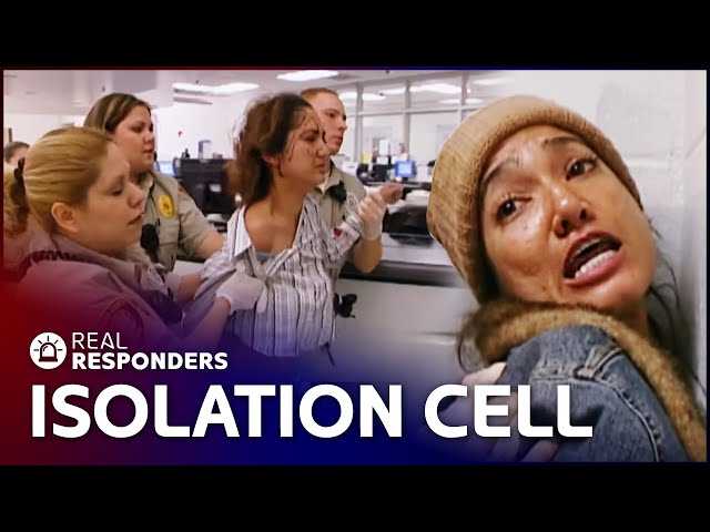 Restraining Combative Drunk Lawbreakers Into Isolation Cells | Jail | Real Responders