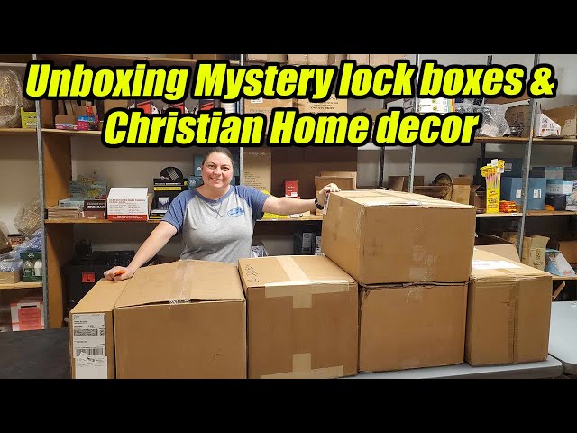 Unboxing Mystery Lock boxes and Christian Home Decor - Check out what we got!