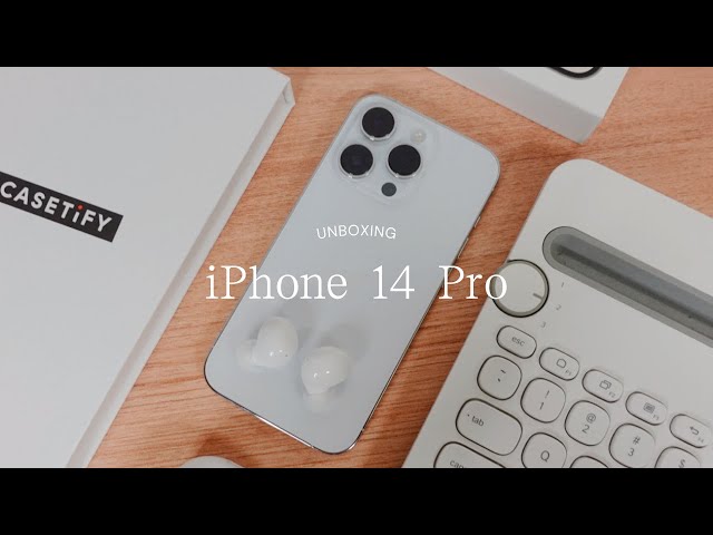 iPhone 14 Pro aesthetic unboxing + accessories | Tech Unboxing
