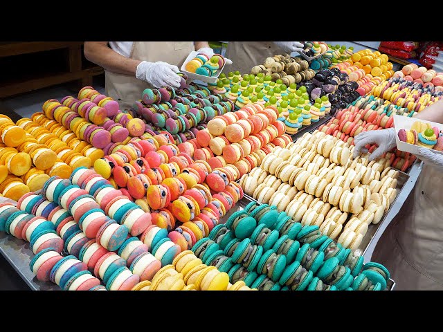 Awesome! Making various Korean-style macarons sold by 1,000 pieces a day