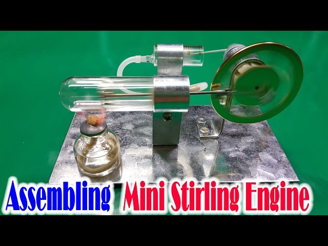 How to Assembling Mini Stirling Engine Model Educational Toy Kits