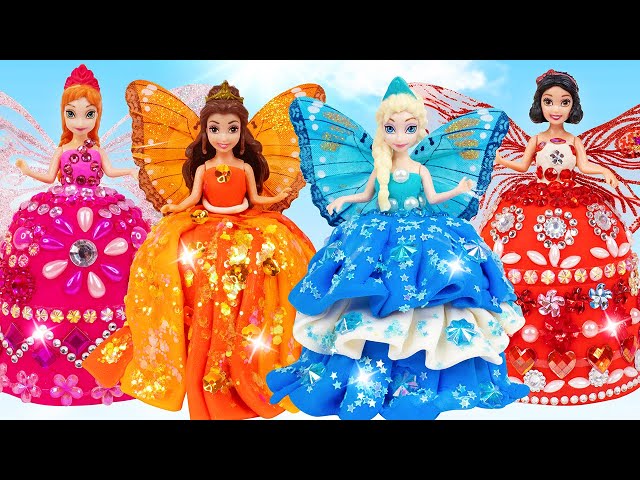 Disney Princess Dolls - Awesome Butterfly Outfits out of Clay