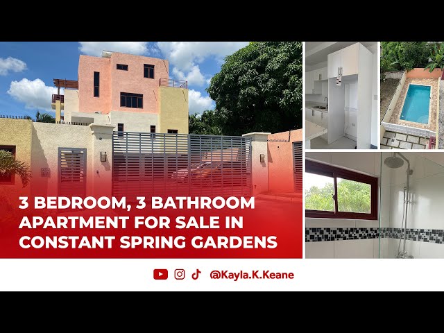 Three bedrooms, 4-bathroom apartment for sale in Constant Spring Gardens, St. Andrew| Kayla.K.Keane