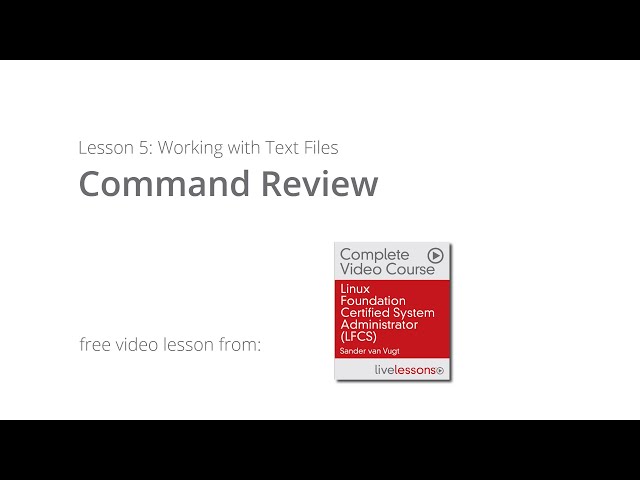 Basic Linux commands list  | LFCS Video Course Sander van Vugt