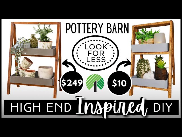 *NEW* POTTERY BARN High End Inspired DIY | DOLLAR TREE & LOW COST WOOD | Two Tier Shelf Home Decor